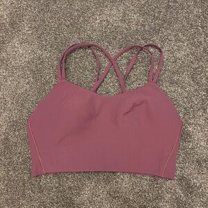 Lululemon sz 10 Like a cloud bra long line ribbed b/c cup vintage plum